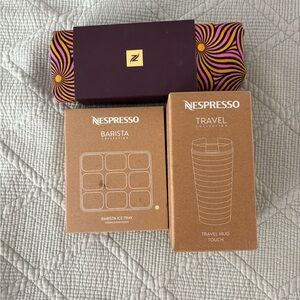 Nespresso Travel Mug Touch, Barista Ice Tray, and Tote Bag
